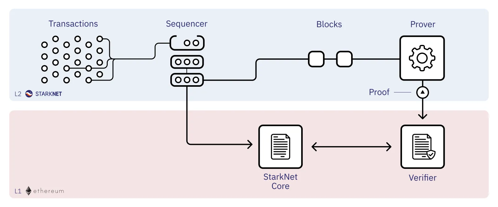 Sequencer role in the Starknet network